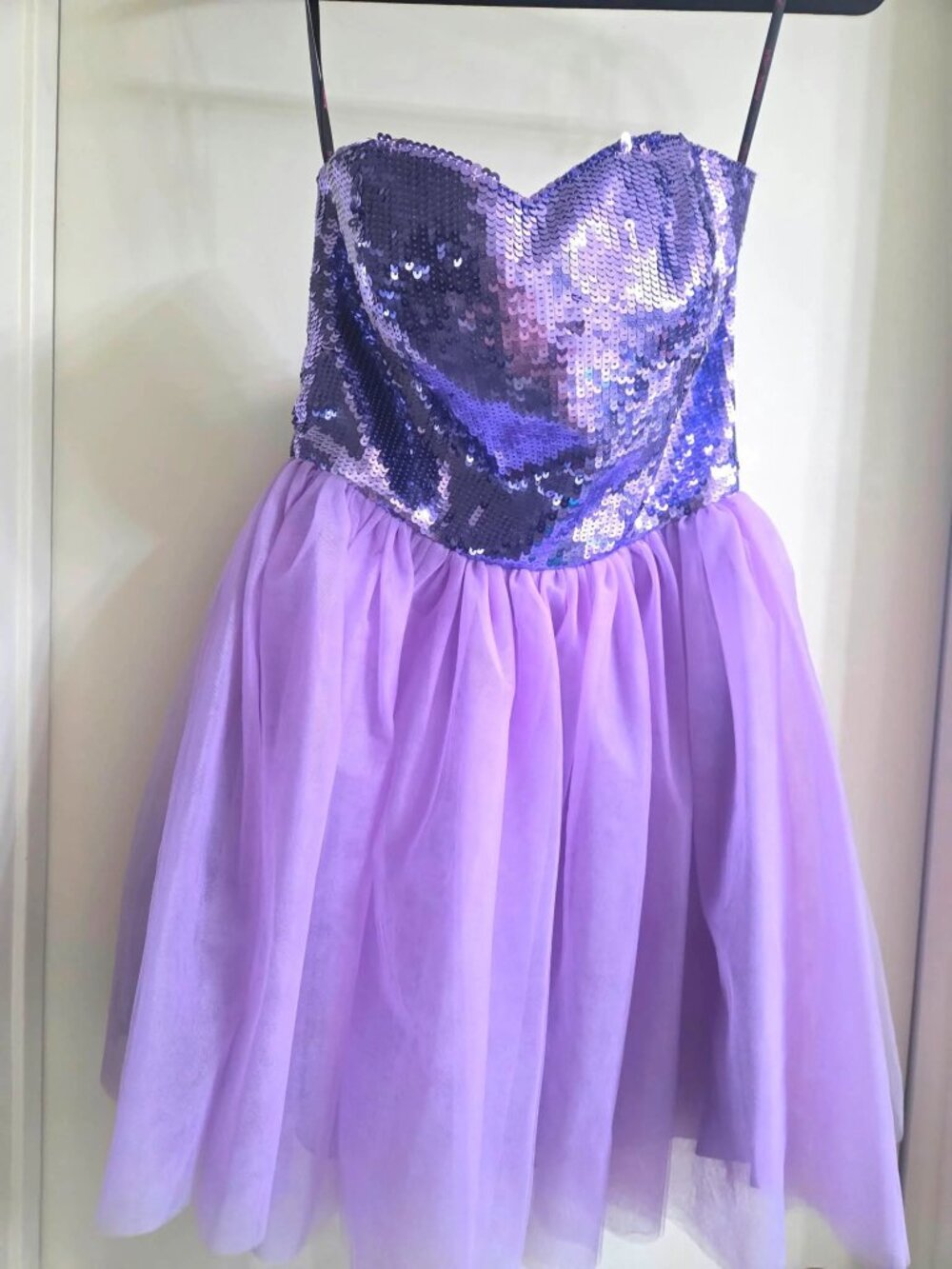 Betsey Johnson Purple Sequin Tulle Party Dress Size 6 NWT Homecoming Prom